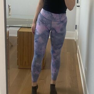 Joy Lab Purple and Gray Tie Dye Leggings size Medium